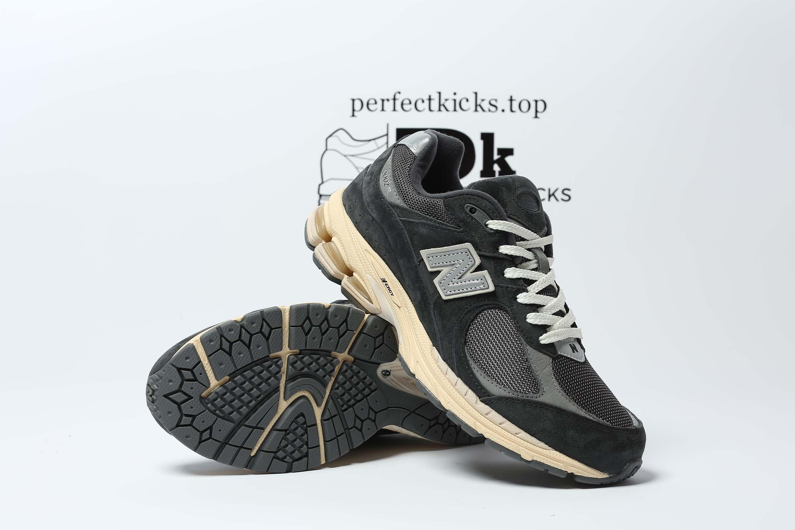 PK GOD New Balance 2002R Black Dark Grey RETAIL MATERIALS READY TO SHIP